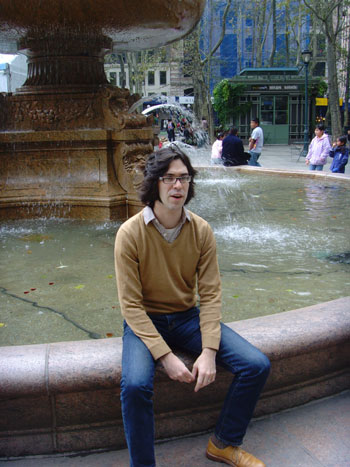 Erik at the Bryant Park Fountain